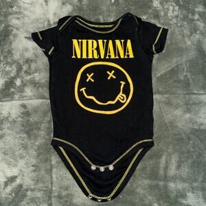 Nirvana Baby One-Piece Size 3 months New Born Yellow Black Logo